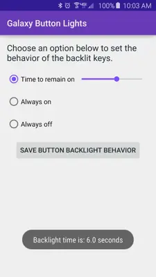 Galaxy Button Lights android App screenshot 1